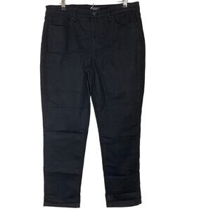 A618014 NYDJ Margot Girlfriend Jeans Black 4